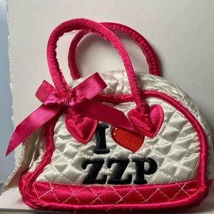 Pink and white zhu zhu pet carrier
